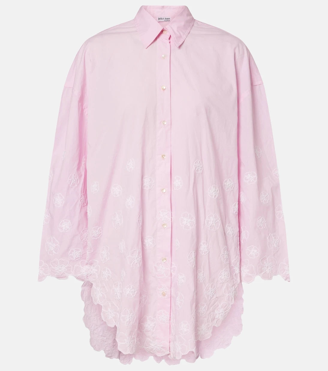 Juliet Dunn - Embroidered cotton poplin shirt