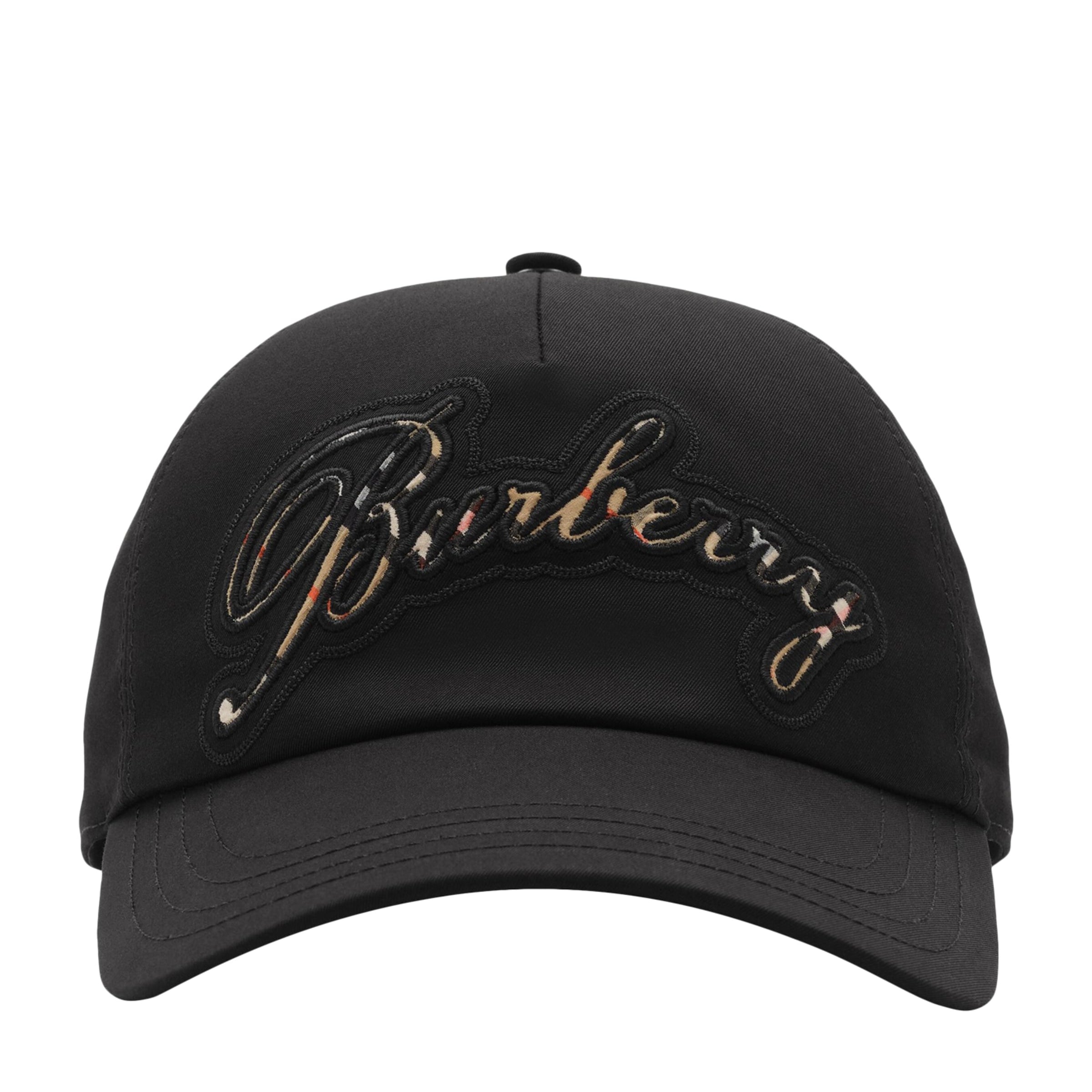 Cotton Gabardine Cursive Logo Cap