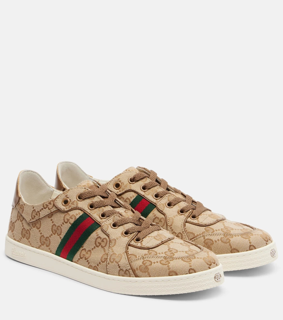 Gucci - حذاء سنيكرز منخفض الكاحل من قماش GG المطاطي