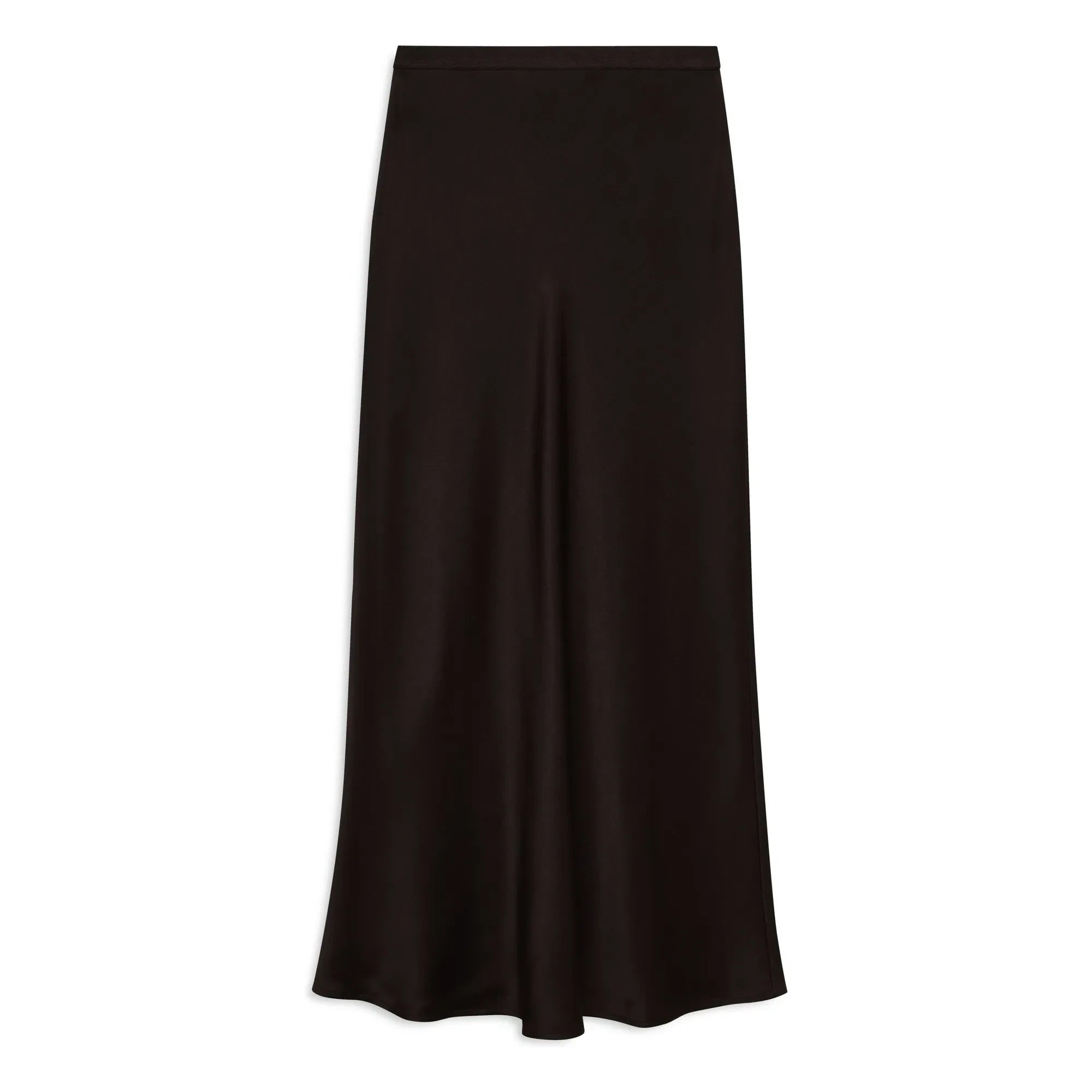 Anine Bing - Silk Bar Skirt | Dark Brown