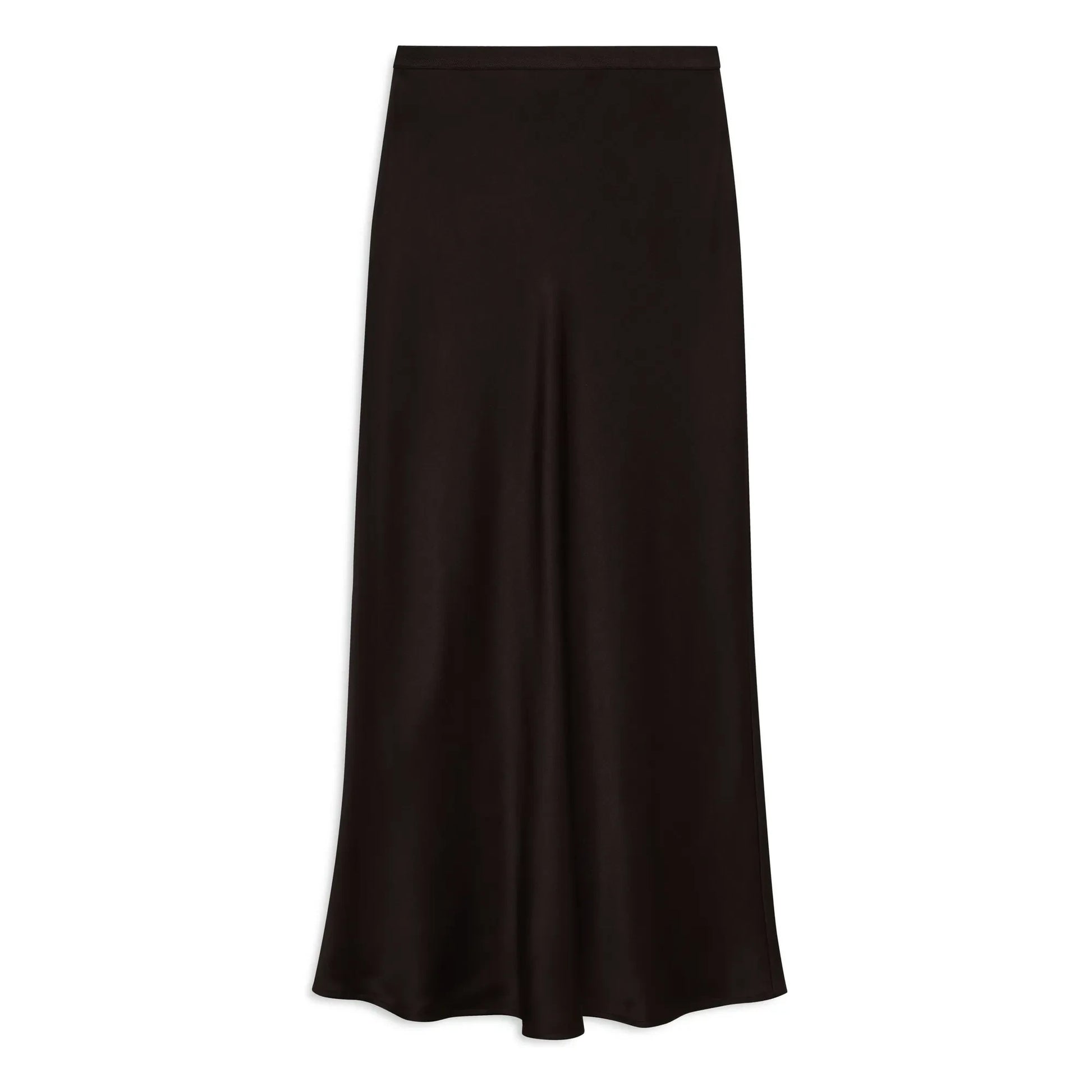Anine Bing - Silk Bar Skirt | Dark Brown