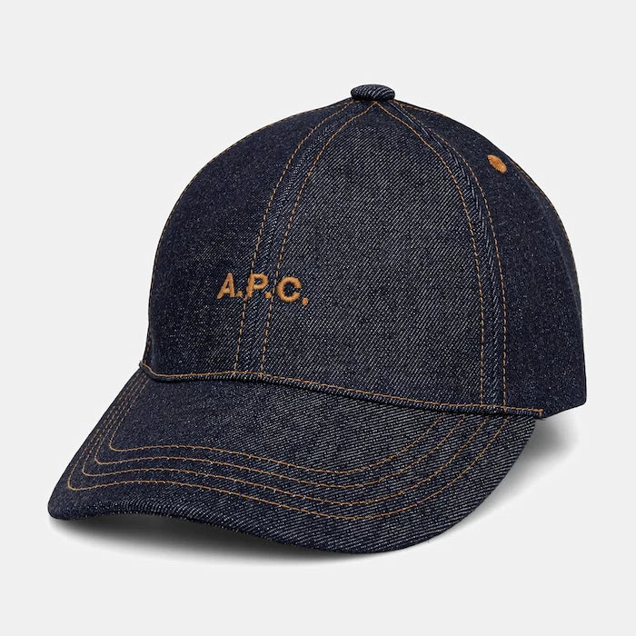 A.P.C. шапка с козирка от деним CASQUETTE THAIS