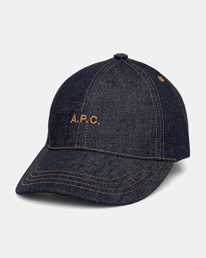 A.P.C. шапка с козирка от деним CASQUETTE THAIS