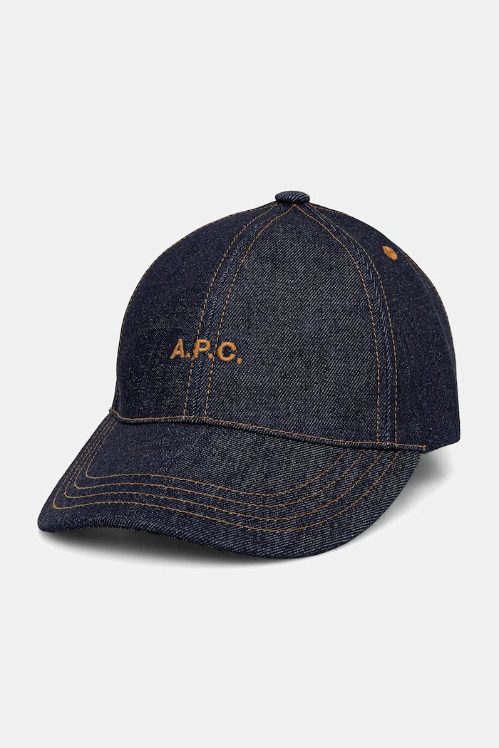 A.P.C. шапка с козирка от деним CASQUETTE THAIS