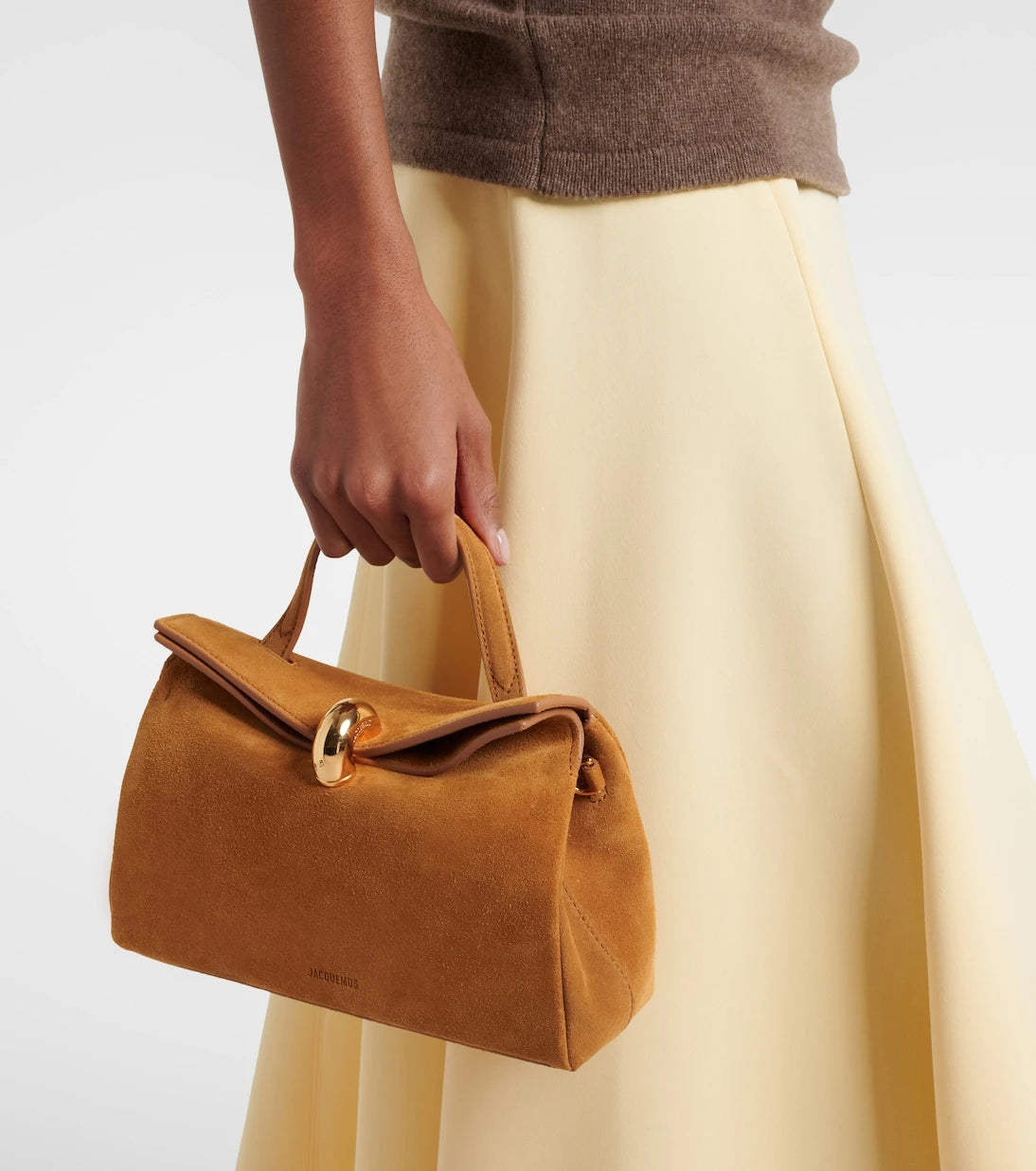 Jacquemus - Valerie Small suede top-handle bag