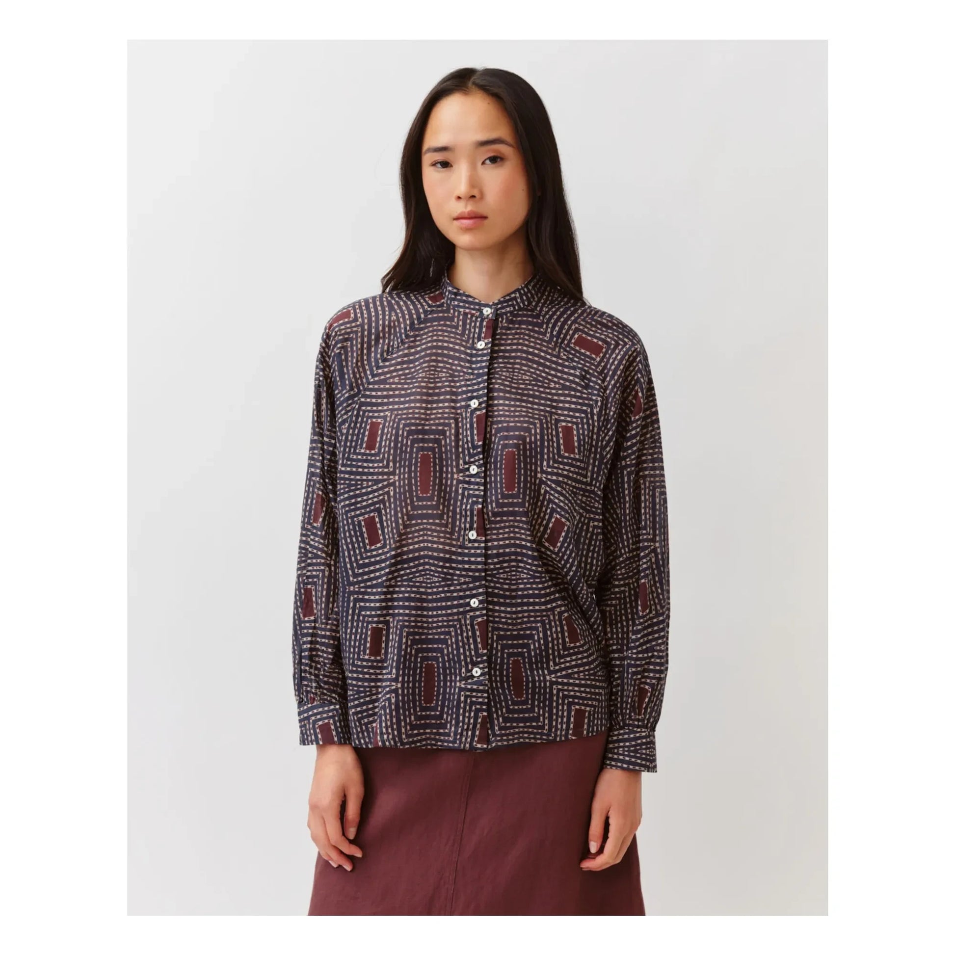 Diega - Costarica Cotton Check Shirt | Navy blue