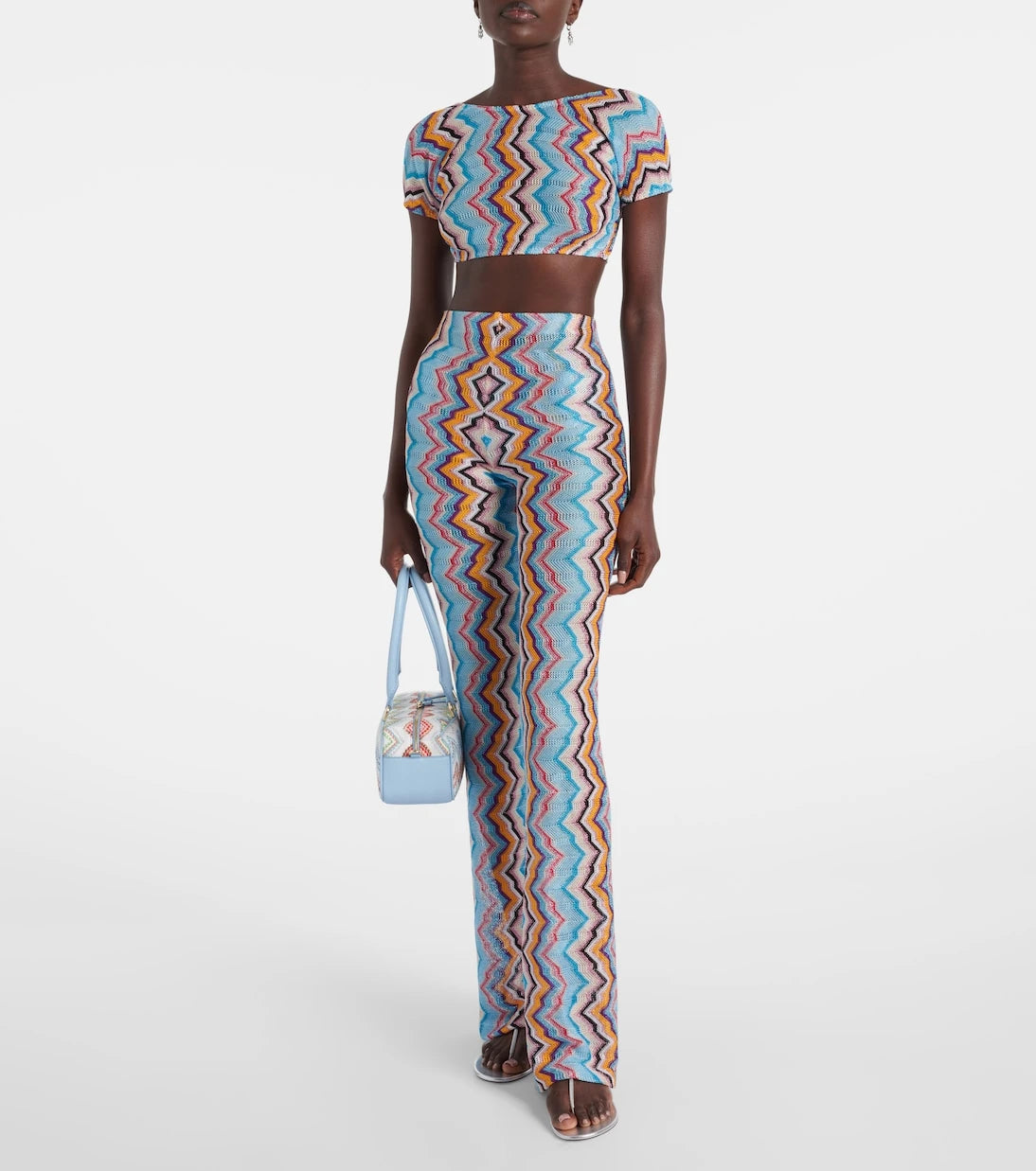 Missoni - بنطلون واسع بخصر مرتفع بتصميم متعرج