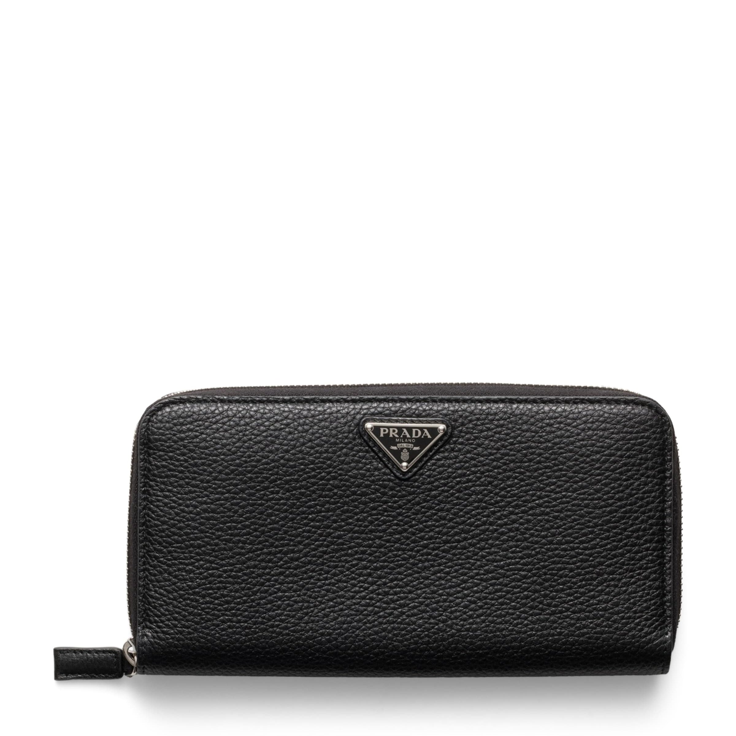 Prada Leather Zip-Around Wallet