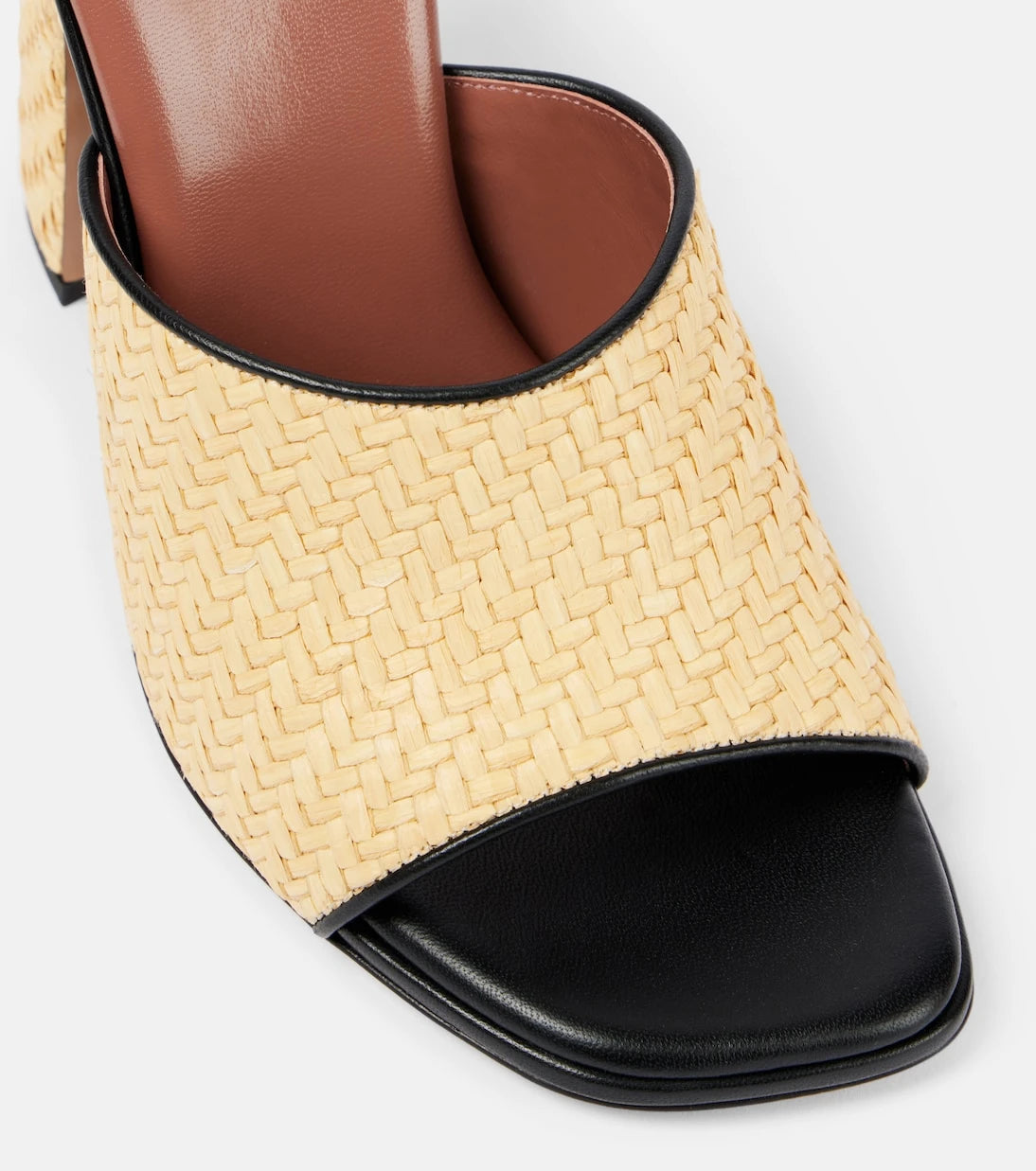 Paris Texas - Ava 100 raffia and leather mules