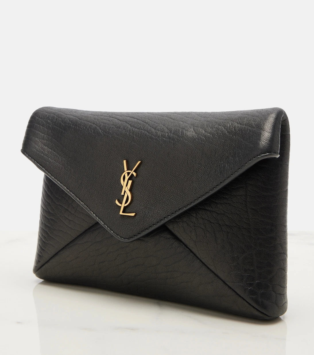 Saint Laurent - Cassandre Small leather clutch
