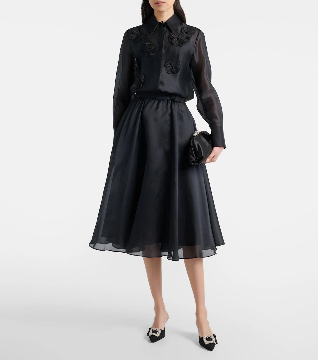 Max Mara - Calle silk midi skirt