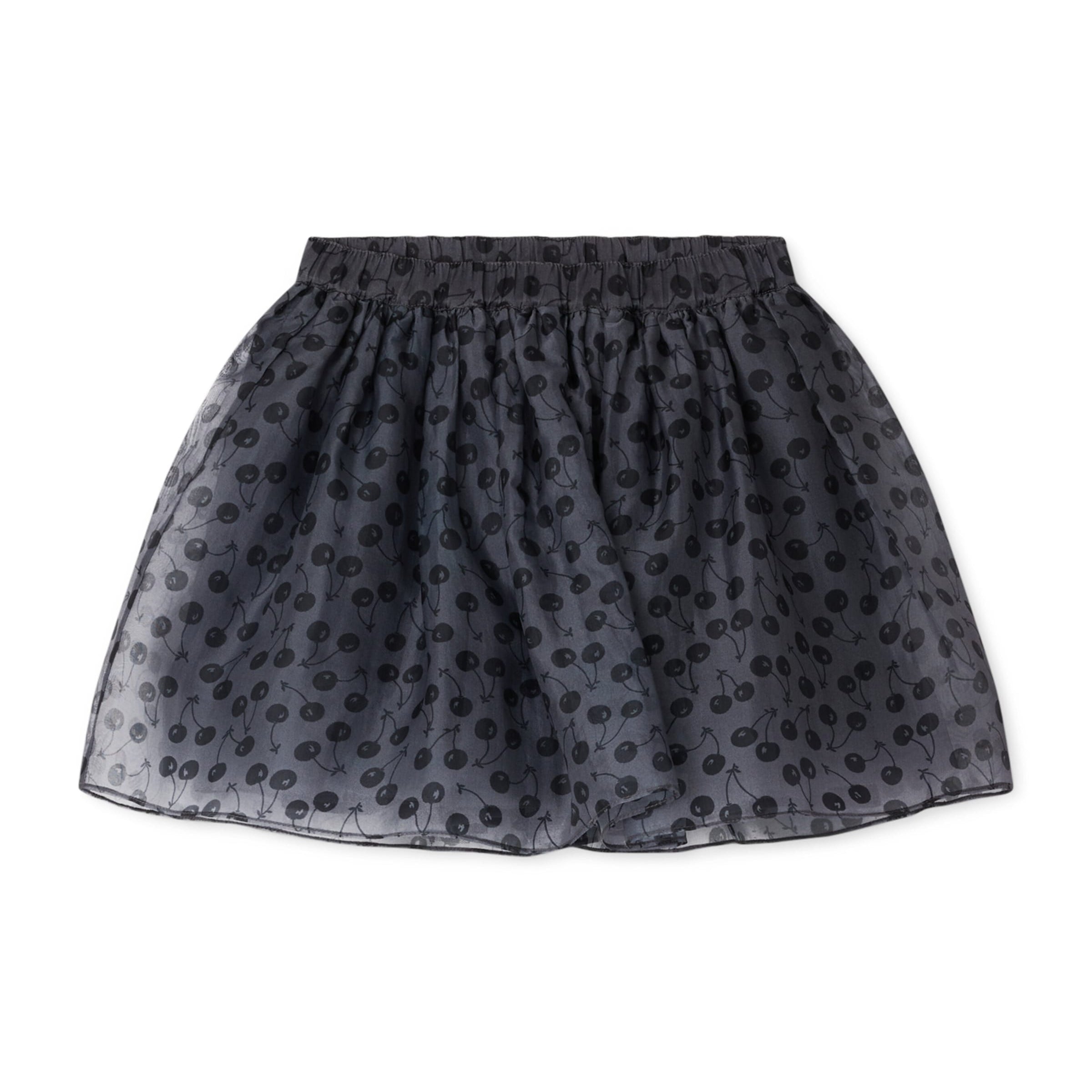 Silk Organza Cherry Print Suzon Skirt (10-14 Years)