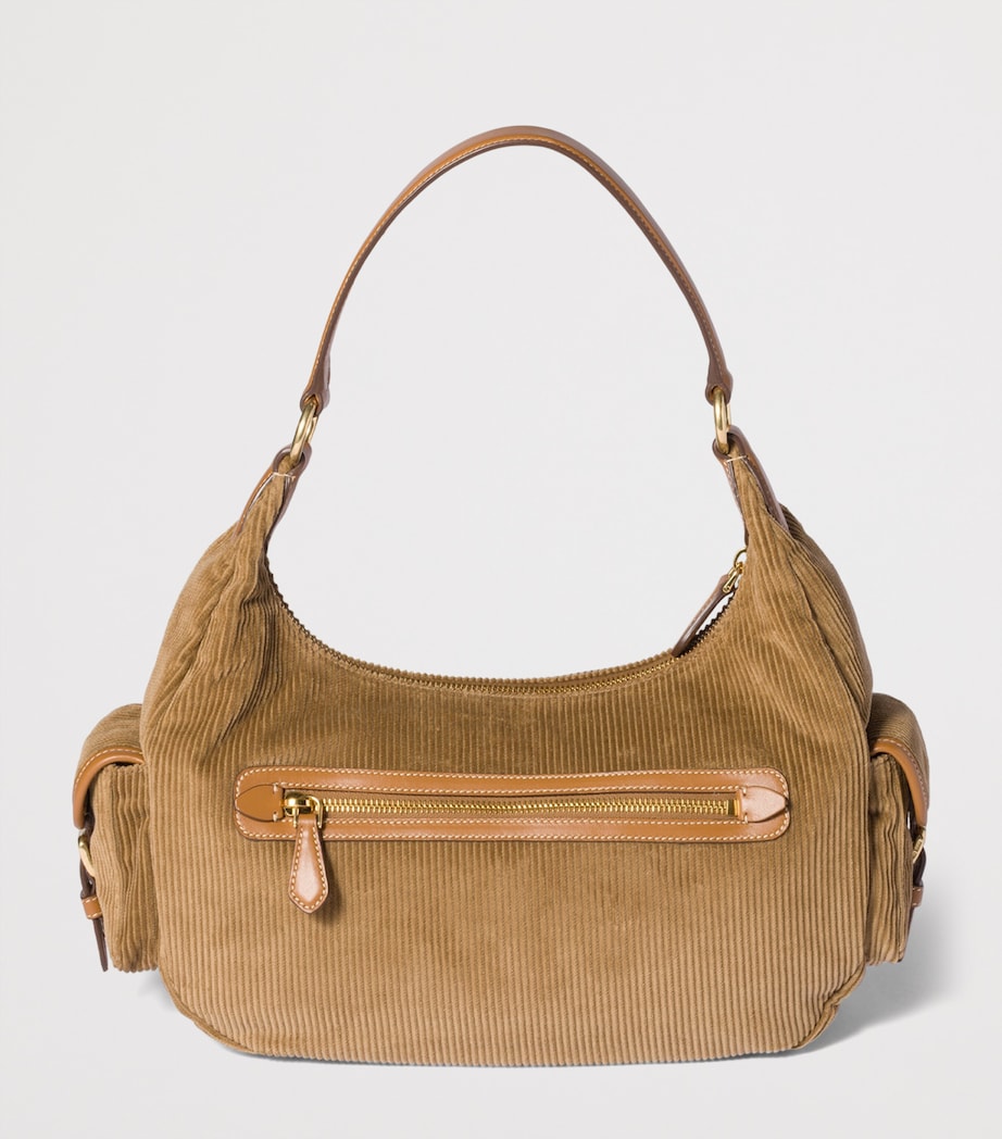 Corduroy Pocket Shoulder Bag