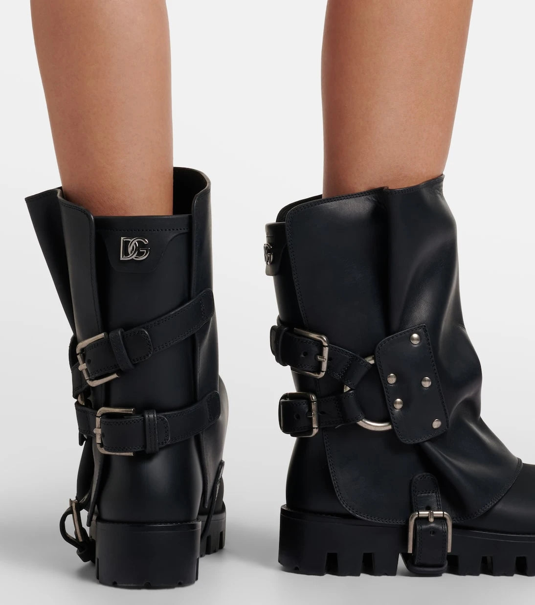 Dolce&Gabbana - Leather biker boots