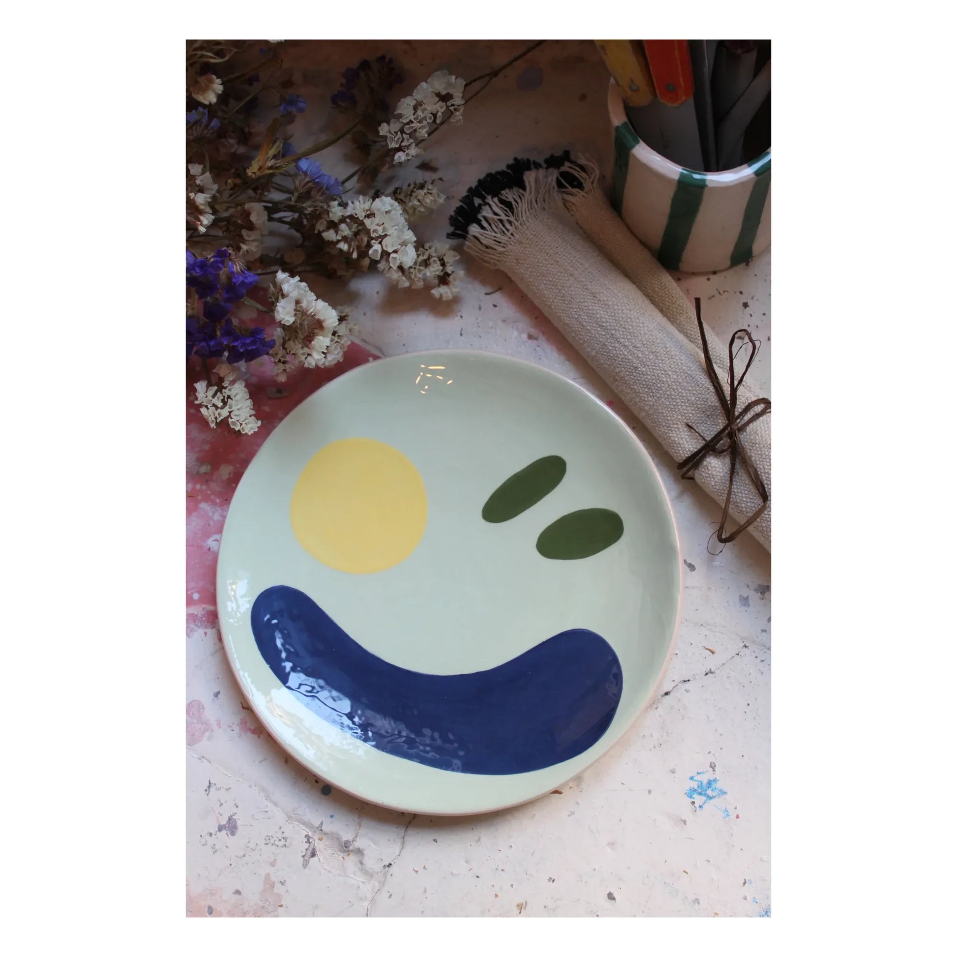 HOMERE - Daphné Ceramic Plate | Mint Green