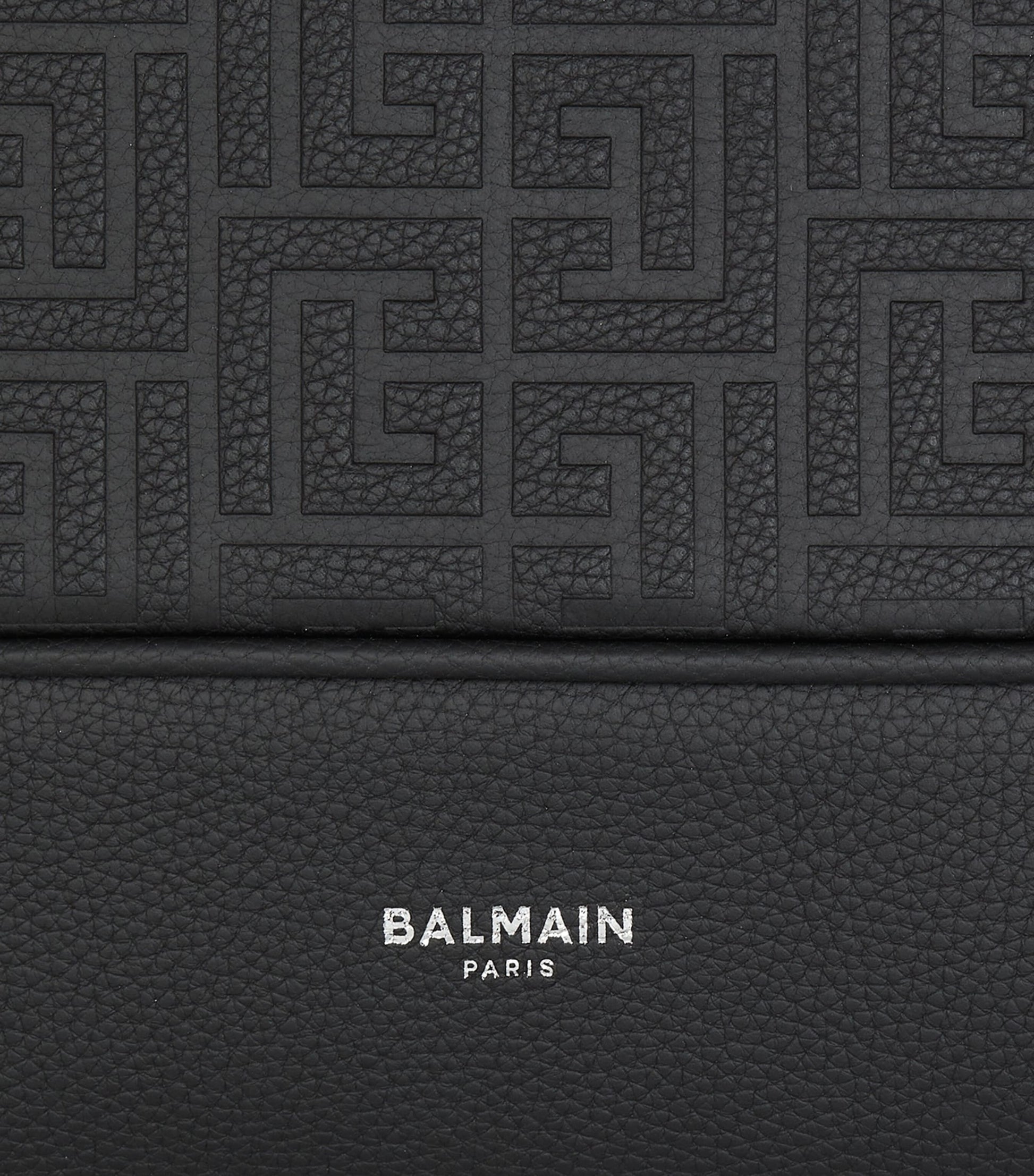 Balmain Leather PB Monogram Backpack