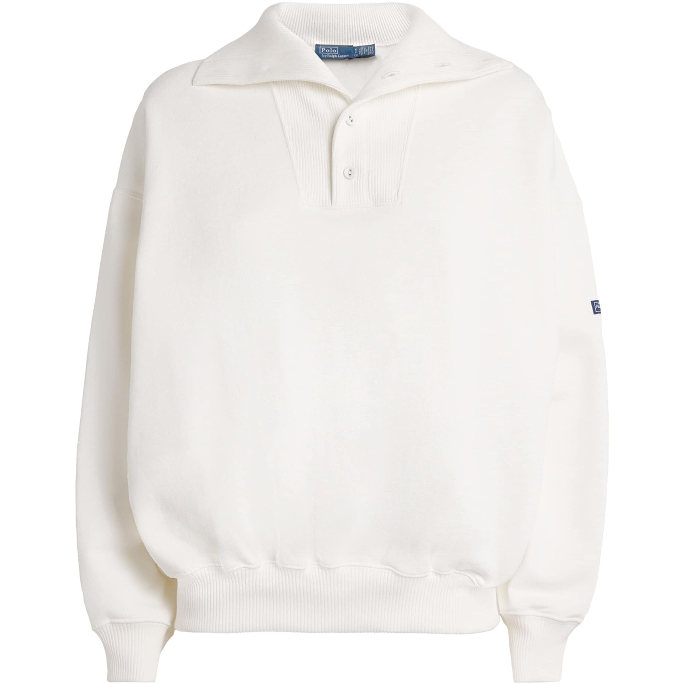 Polo Ralph Lauren White Collared Sweatshirt