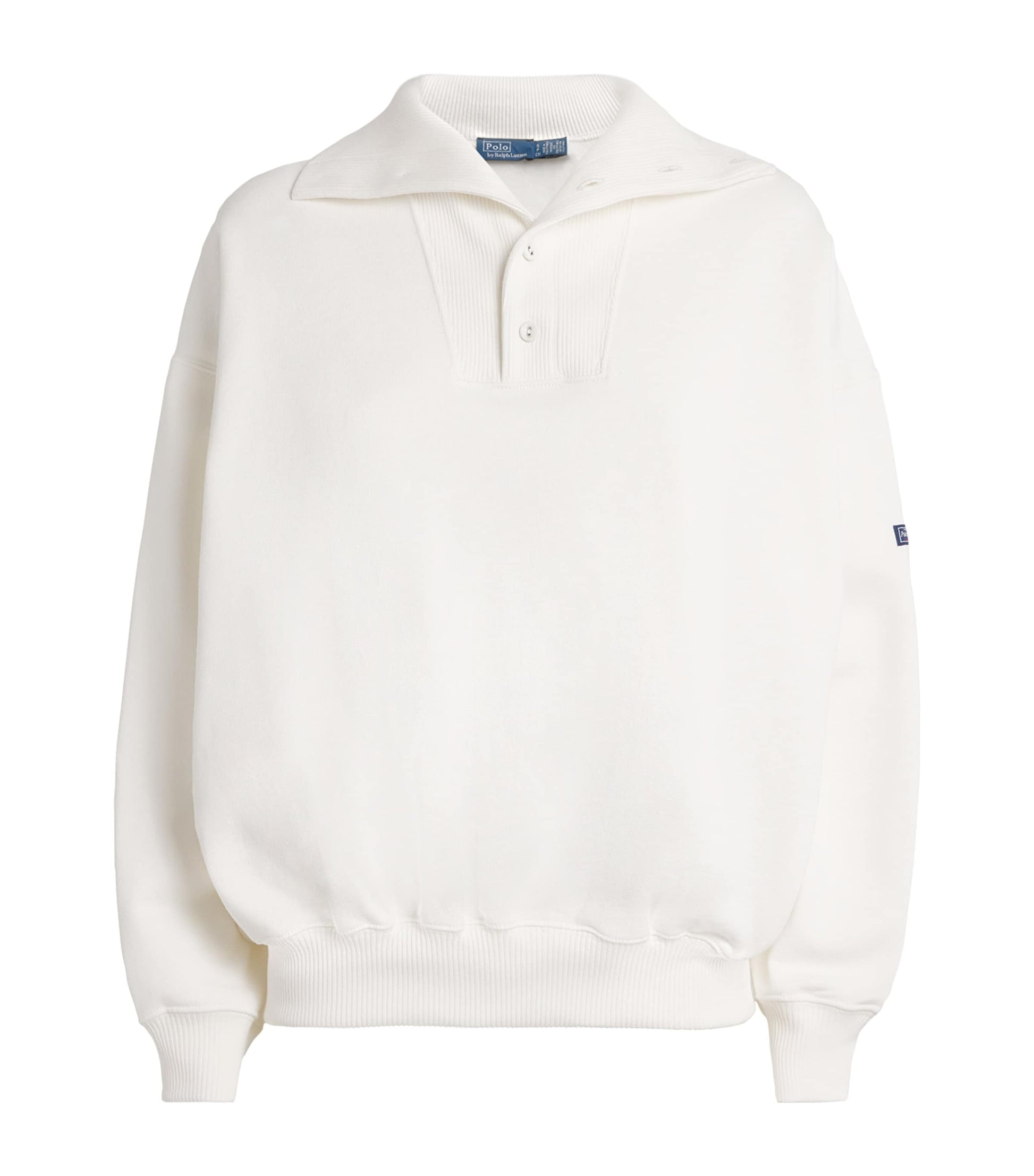 Polo Ralph Lauren White Collared Sweatshirt