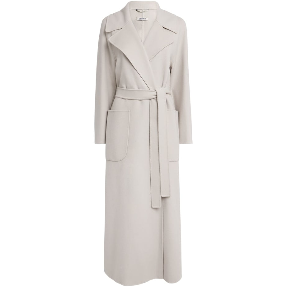 Max Mara White Water-Repellent Twill Trench Coat