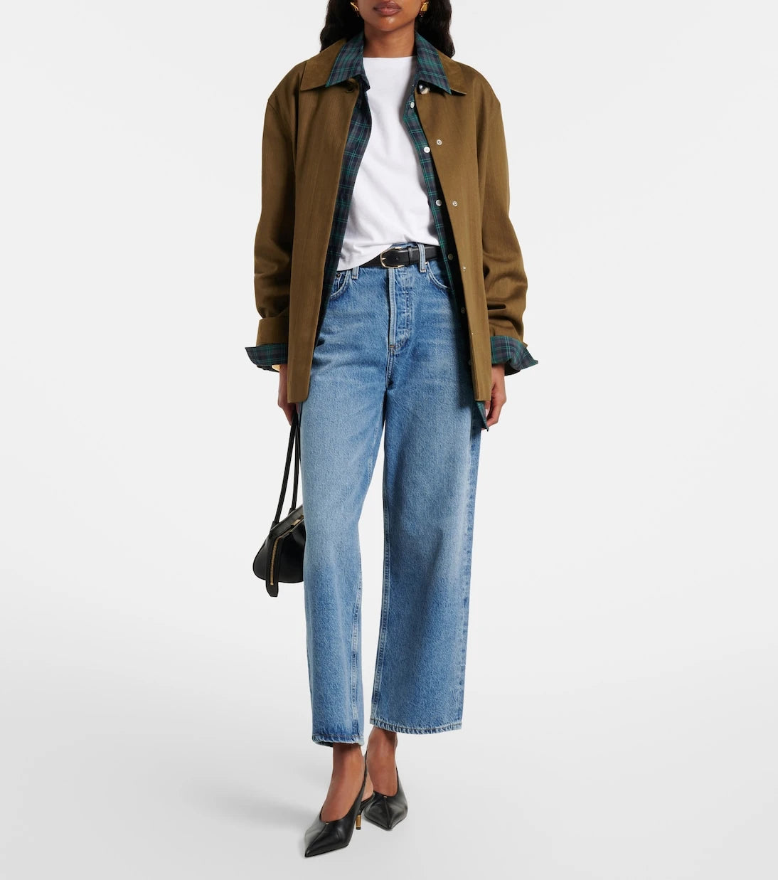 Agolde - Adine cropped cotton jersey T-shirt