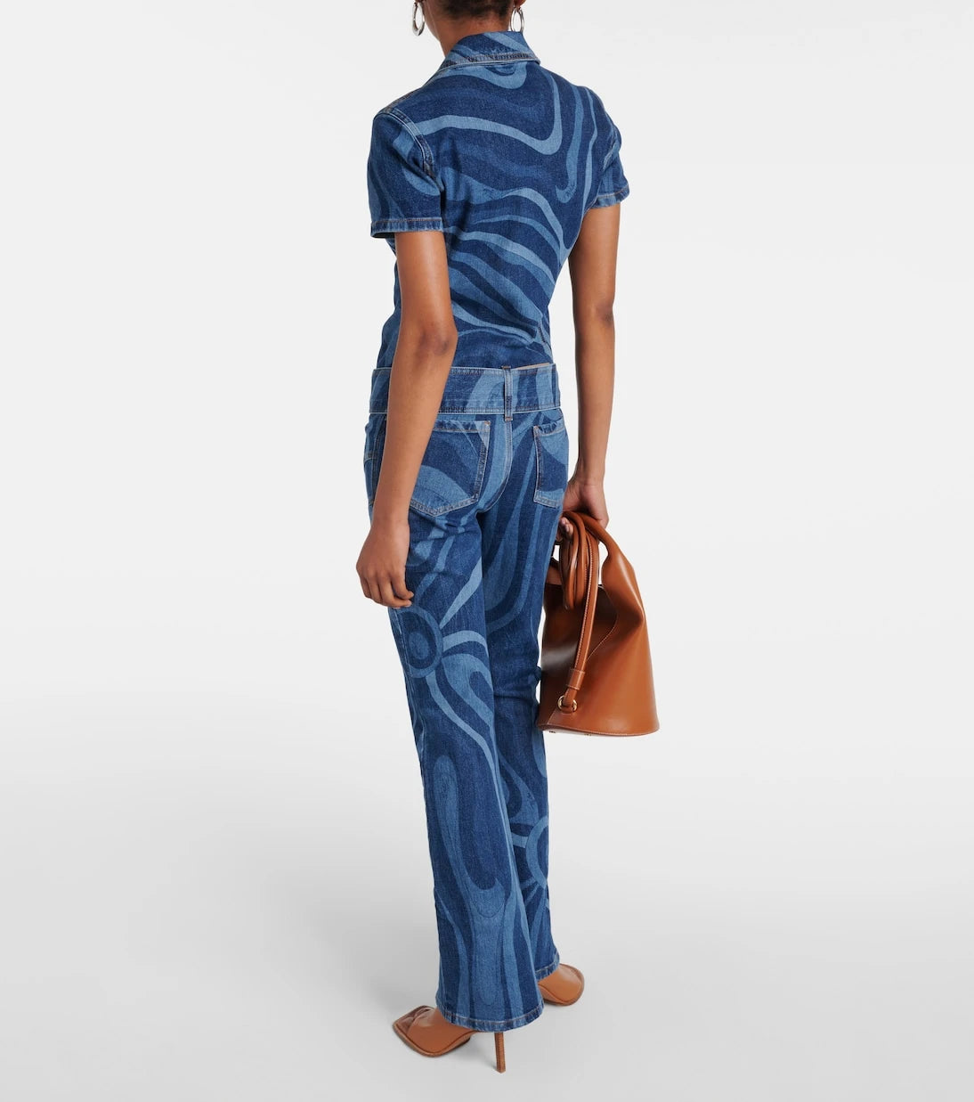 Pucci - Marmo belted denim jumpsuit