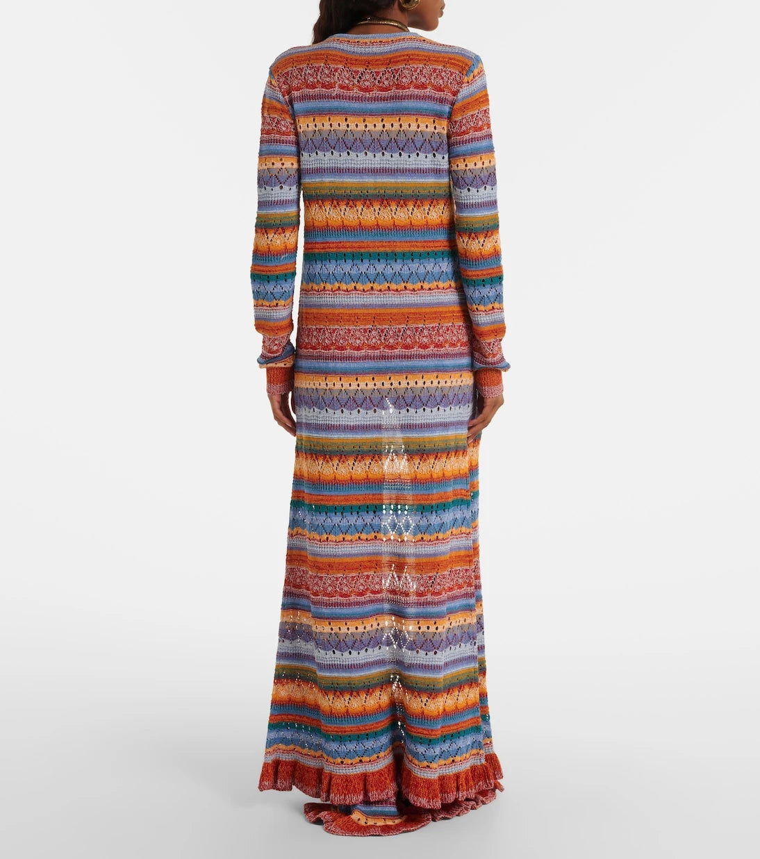 Etro - Crochet striped cotton cardigan