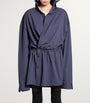 Balenciaga Blue Cotton Mini Shirt Dress