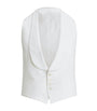 Ralph Lauren Collection White Cotton Piqué Zeke Waistcoat