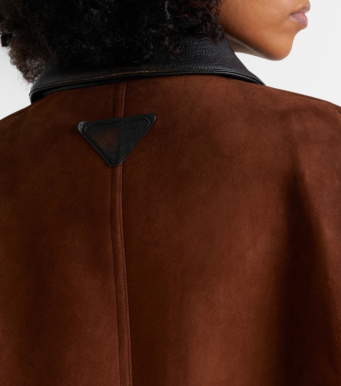 Prada - Leather-trimmed suede field jacket