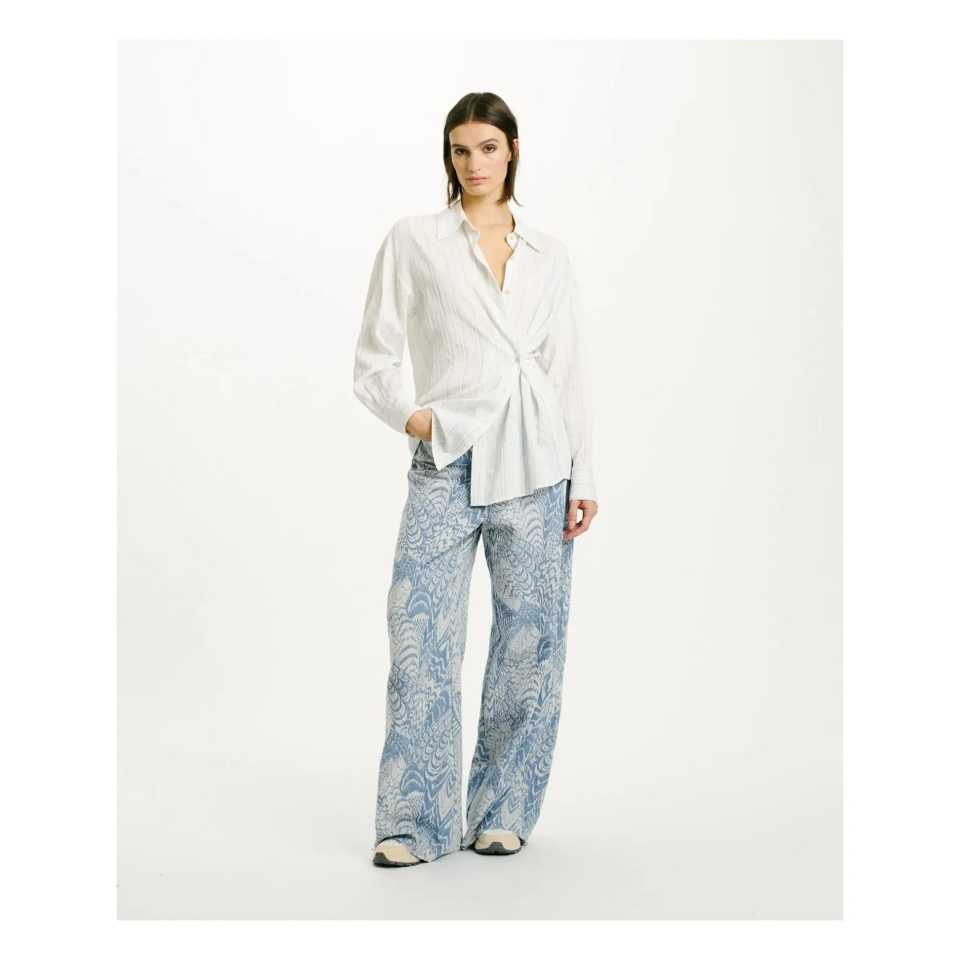 Momoni - Titi Stripes shirt | Cream