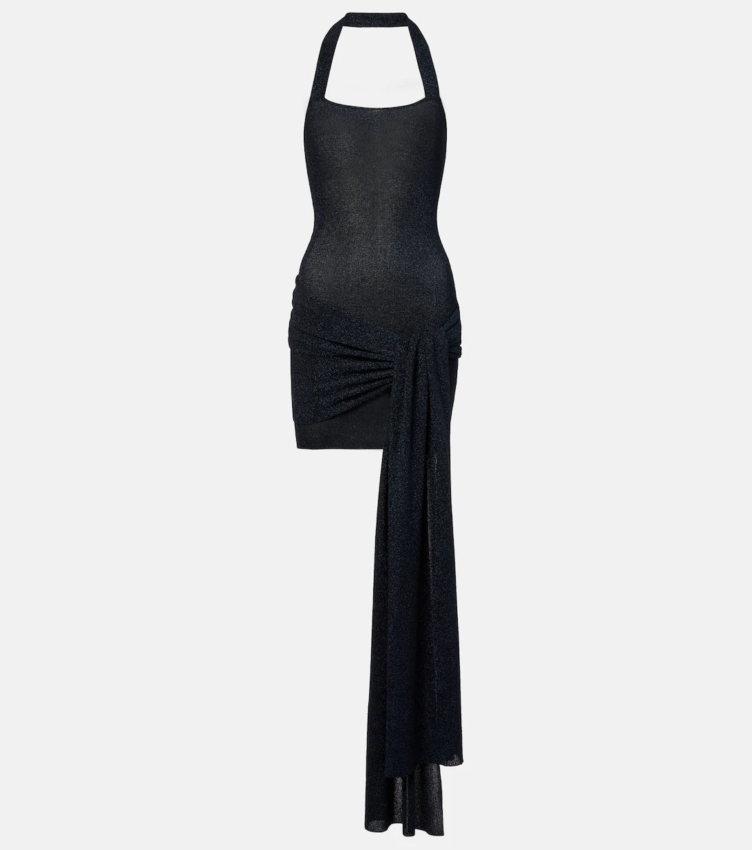 Aya Muse - Gathered lamé minidress