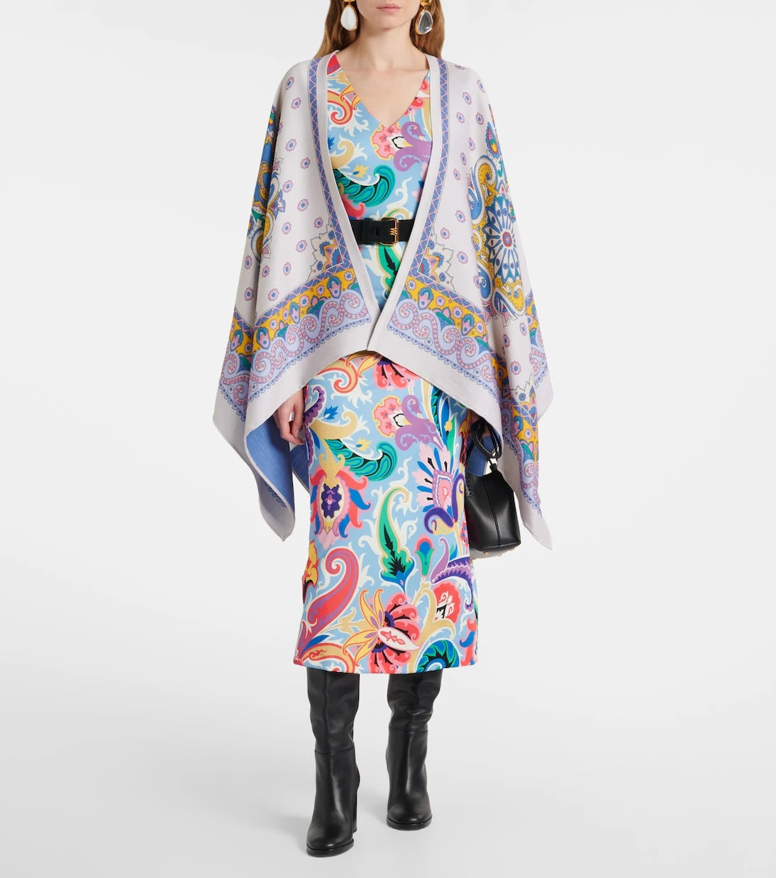 Etro - Paisley wool-blend cape