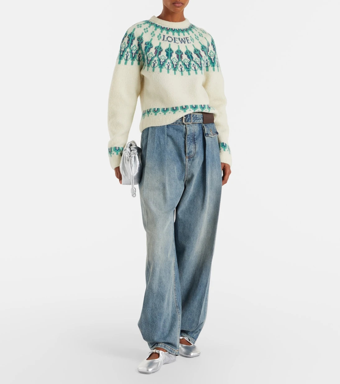 Loewe - Fair Isle sequined wool-blend sweater