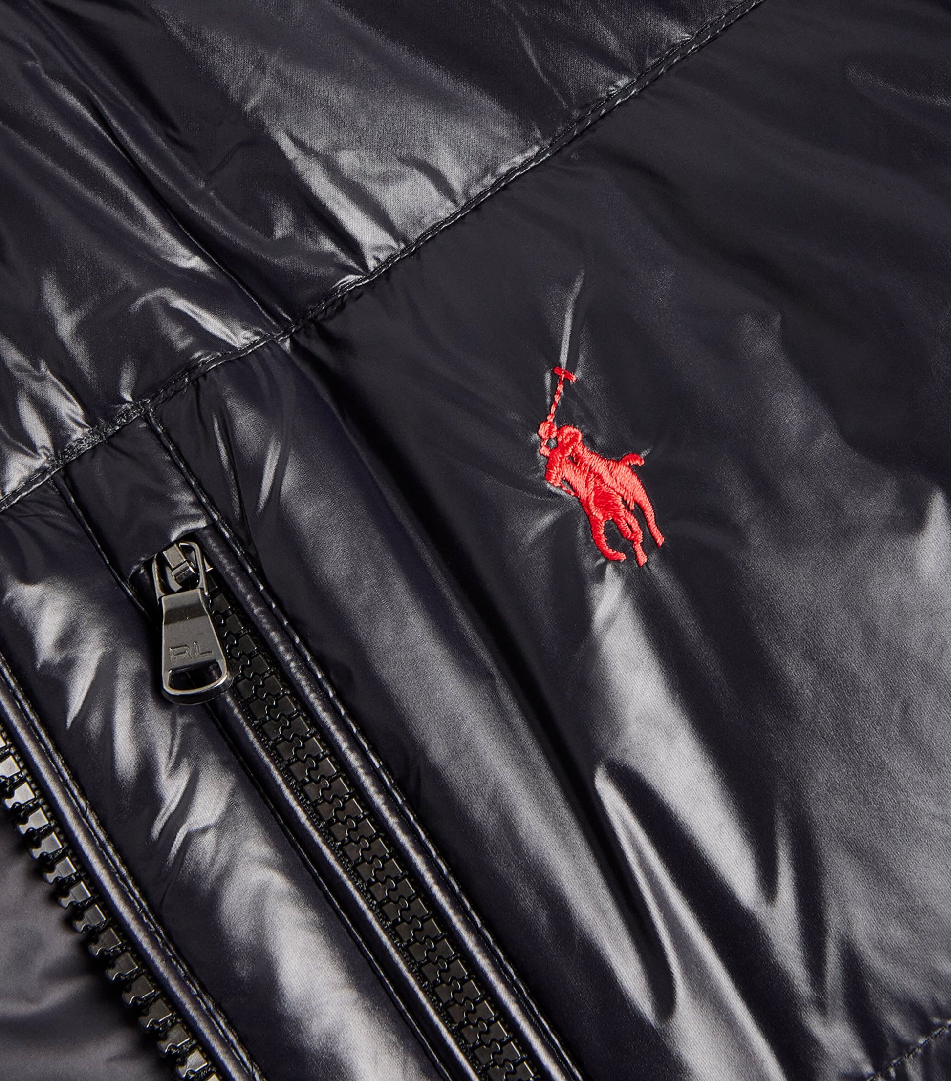 Polo Ralph Lauren Black Water-Resistant Down Gorham Puffer Jacket