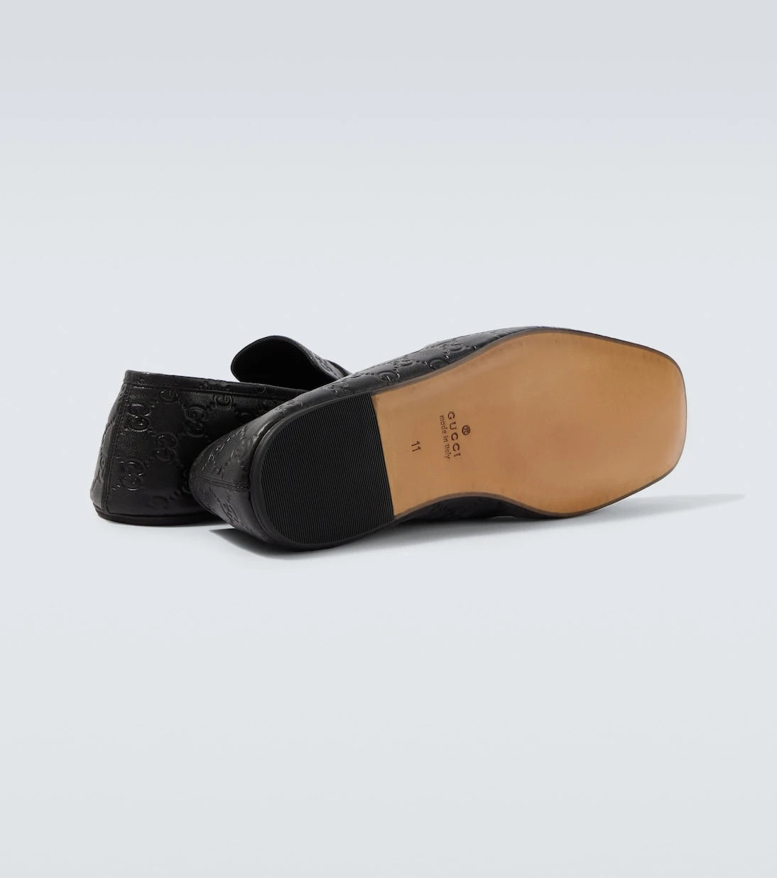 Gucci - GG embossed leather loafers