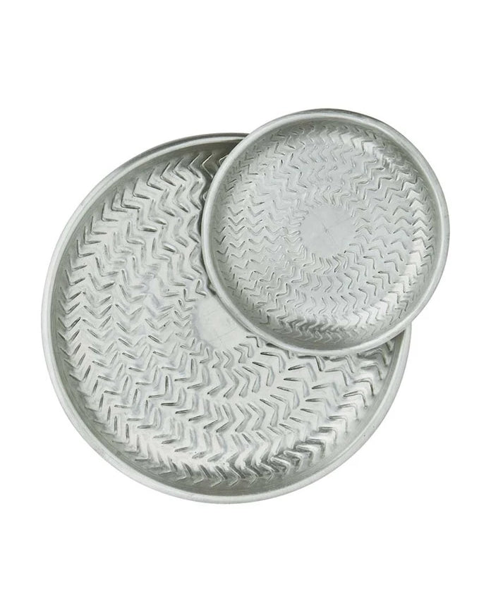 Madam Stoltz Hammered Dekoratif Tepsi (2 Parça)