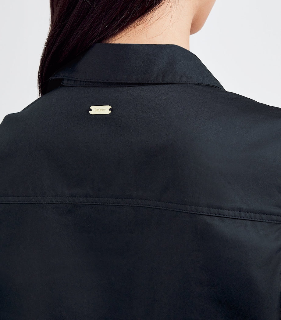 Barbour Navy Waxed Saffron Midi Dress