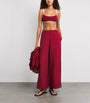 Eres Red Linen Select Wide-Leg Trousers