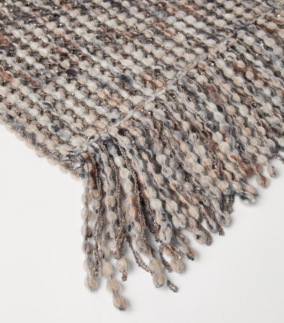 Black Balloon Net Scarf