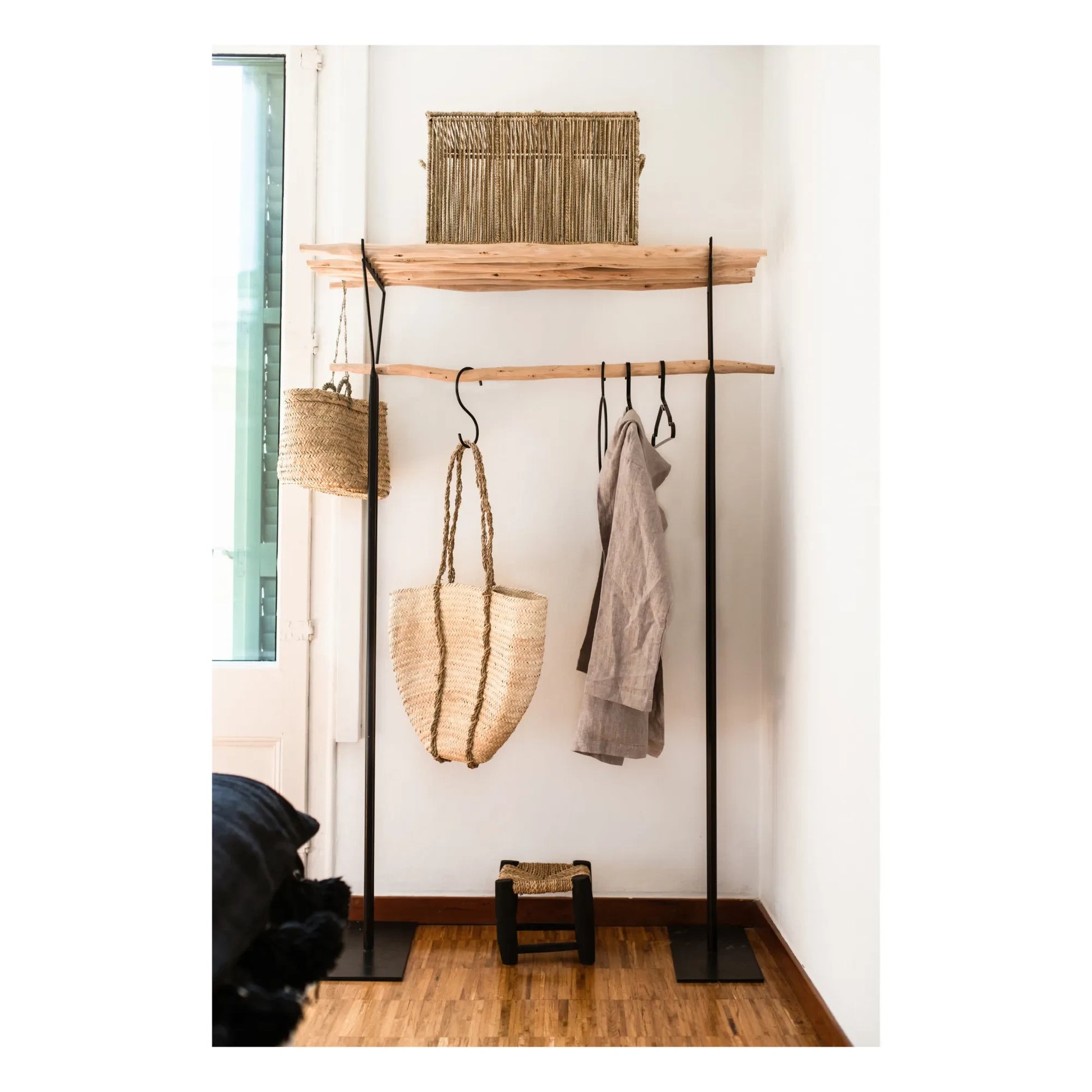 Cosydar - Clothing Rack with Stick Shelf  | Black