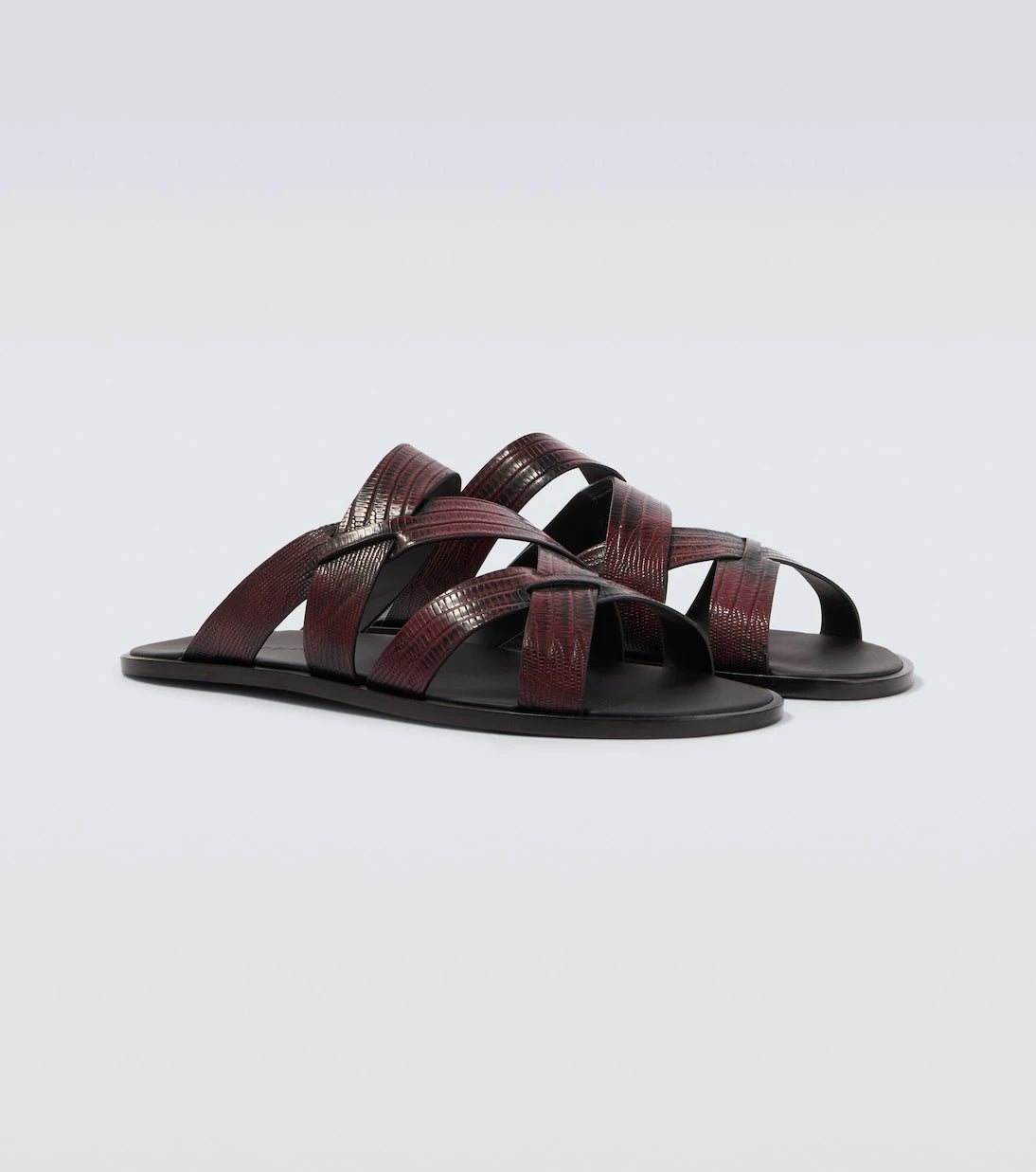 Manolo Blahnik - Marvin croc-effect leather slides