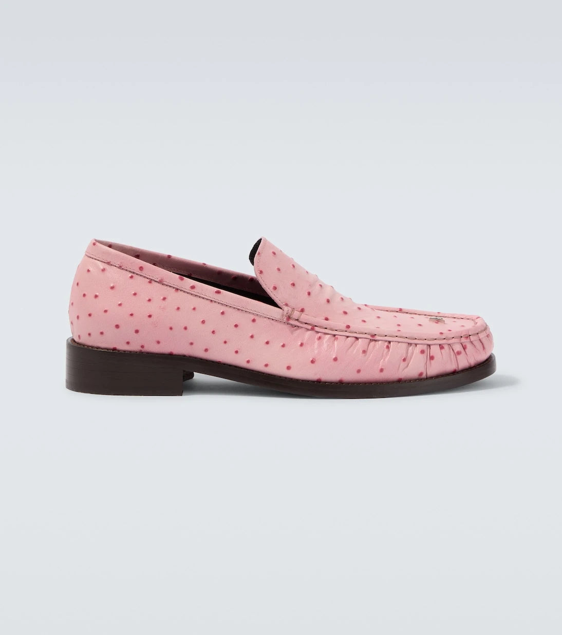 Acne Studios - Ostrich-effect leather loafers