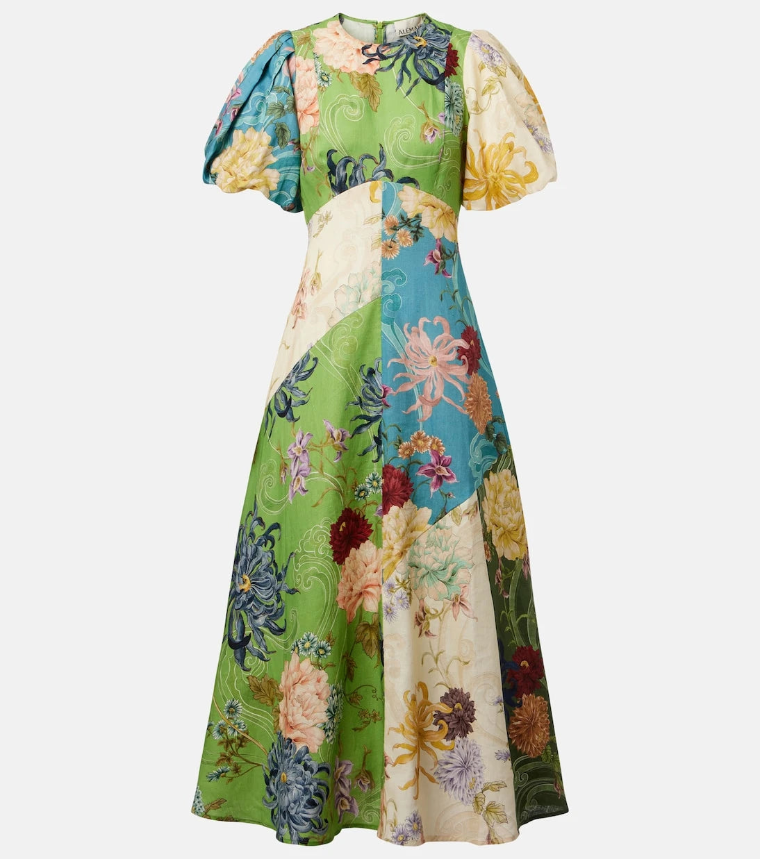Alémais - Avery floral linen midi dress