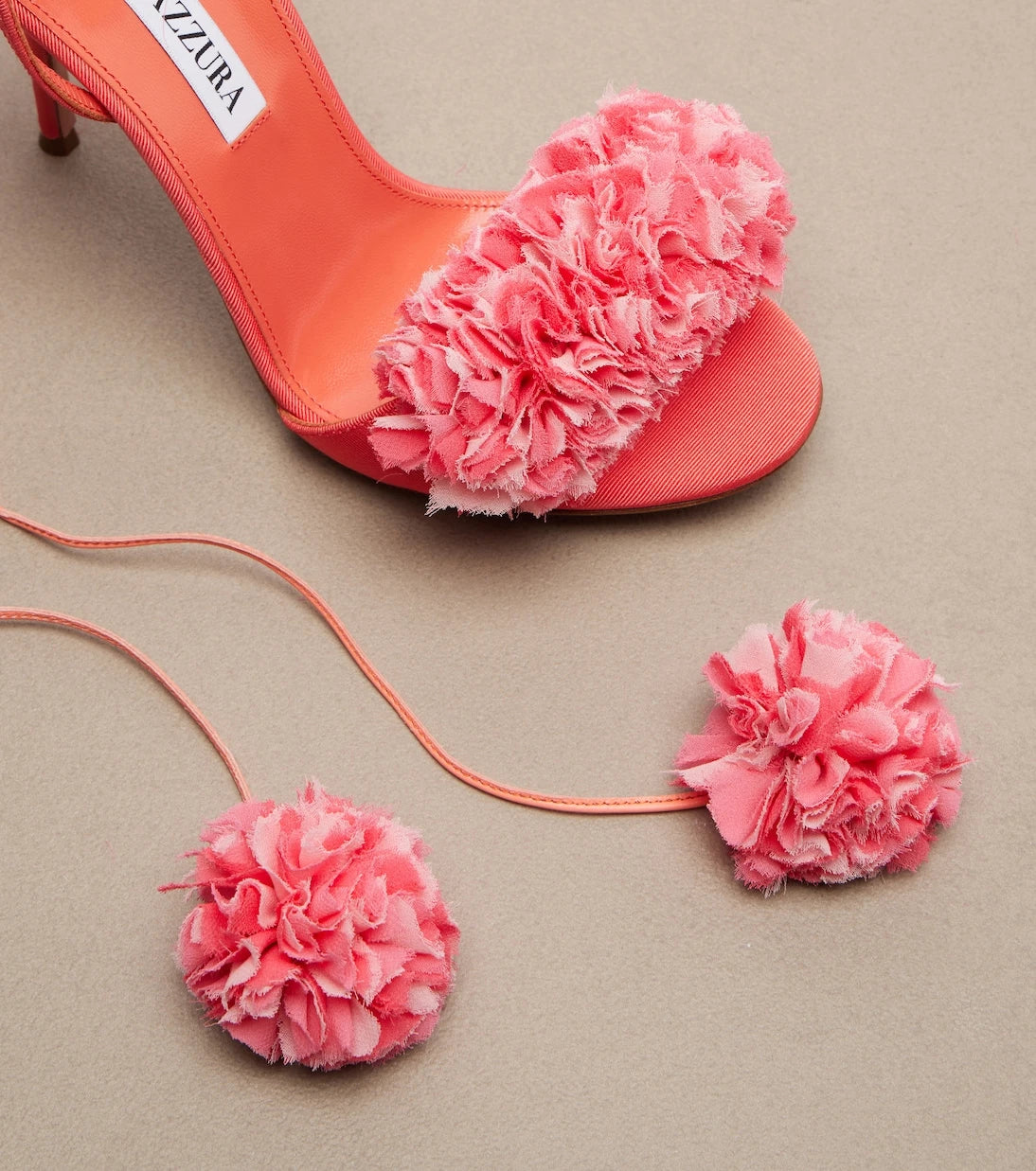 Aquazzura - Cherry Kiss leather-trimmed sandals