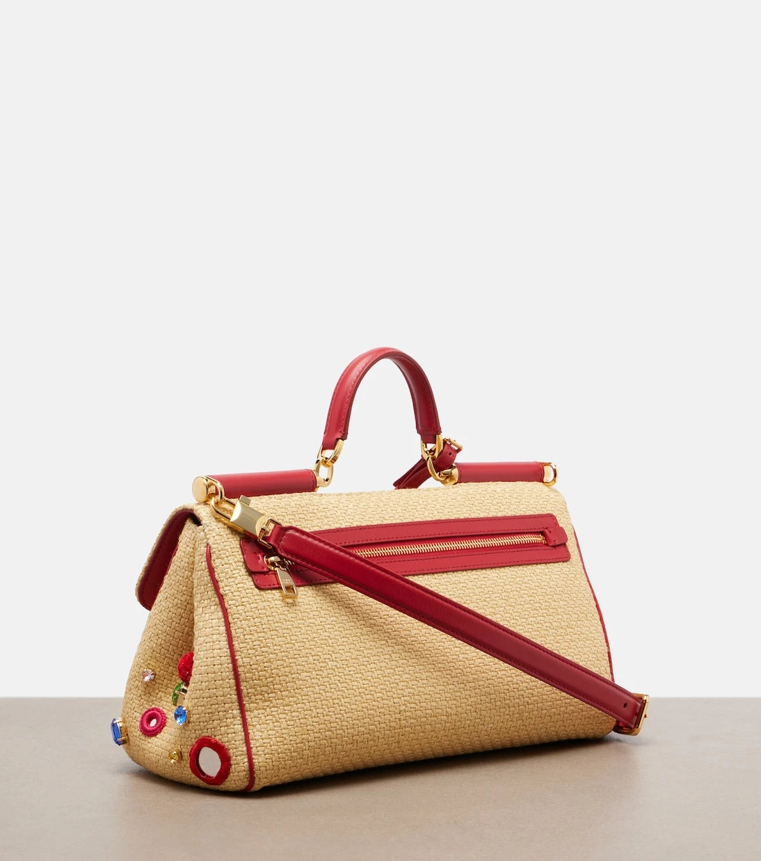 Dolce&Gabbana - Sicily Medium embellished top-handle bag