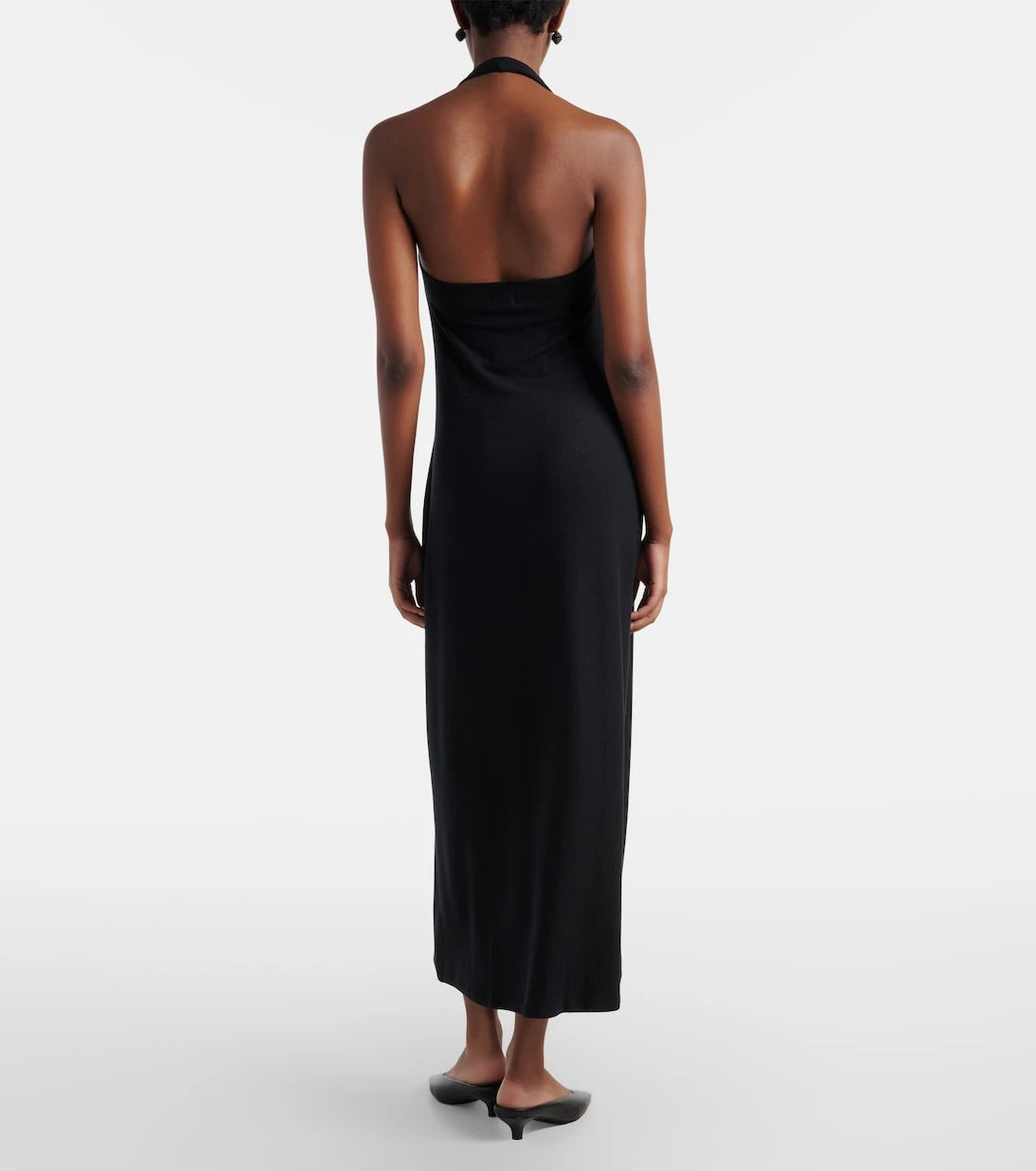 Leset - Lauren halterneck jersey midi dress
