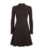 Maje Brown Long-Sleeve Mini Dress