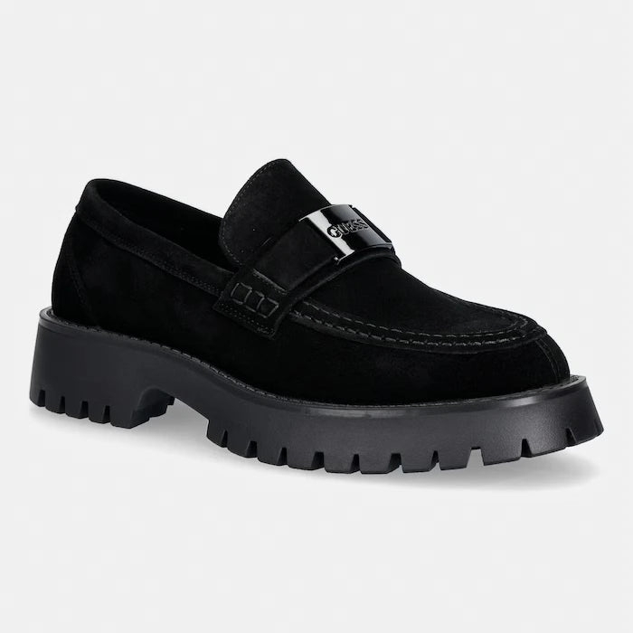 Guess мокасини мъжки от велур GORIZIA