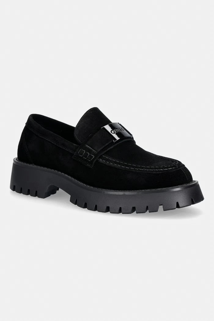 Guess мокасини мъжки от велур GORIZIA