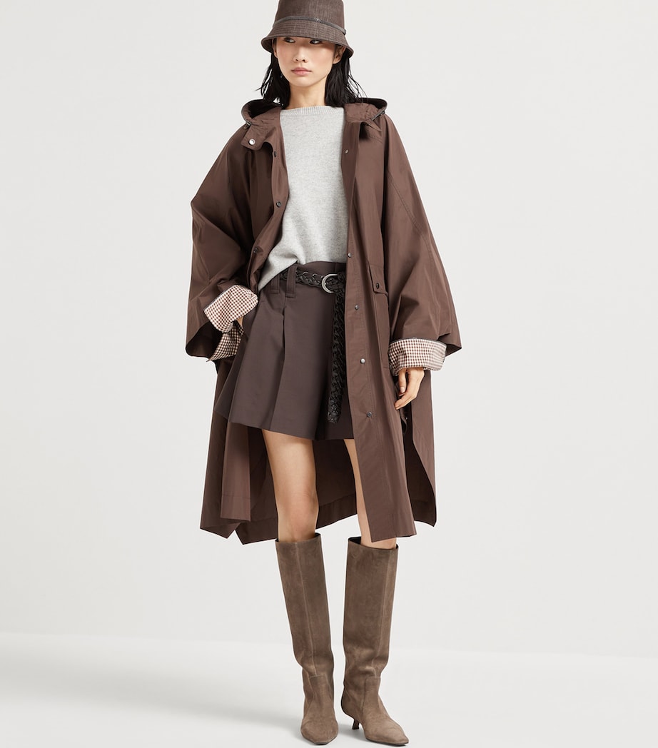 Brunello Cucinelli Black Water-Resistant Taffeta Parka